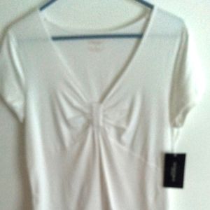 Woman sz XL Sonoma white top/shirt with spandex